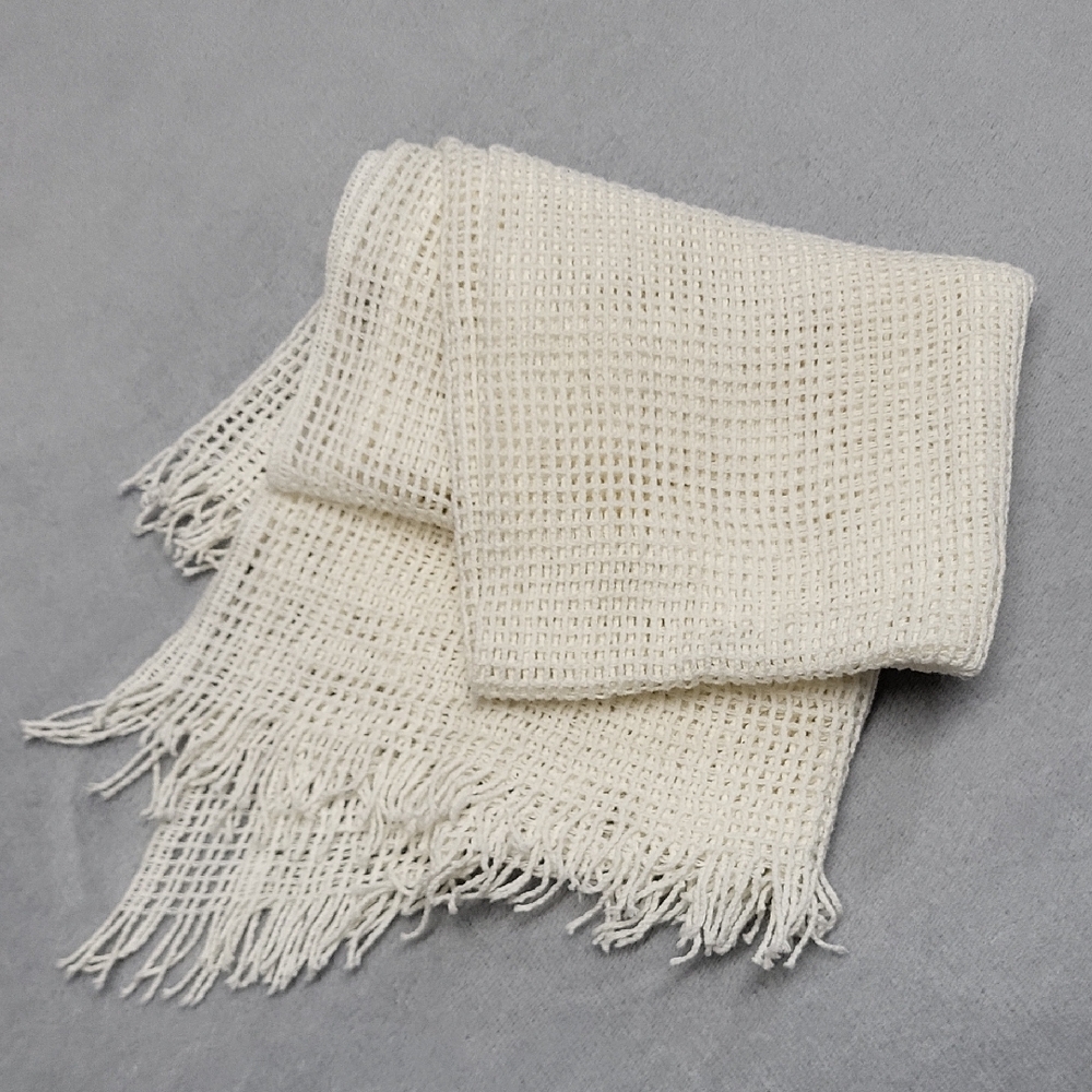 Cream-White Net Scarf from Japan ~ Vintage